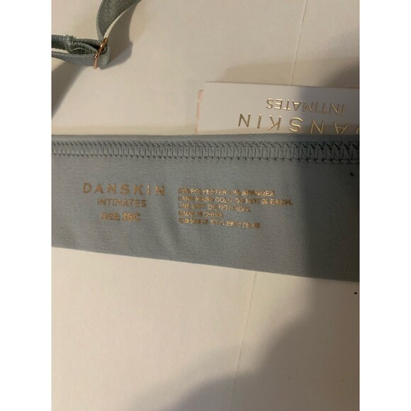 Danskin Intimates Padded Plunge Bra Size 38C Slate Blue Wireless - Picture 4 of 4